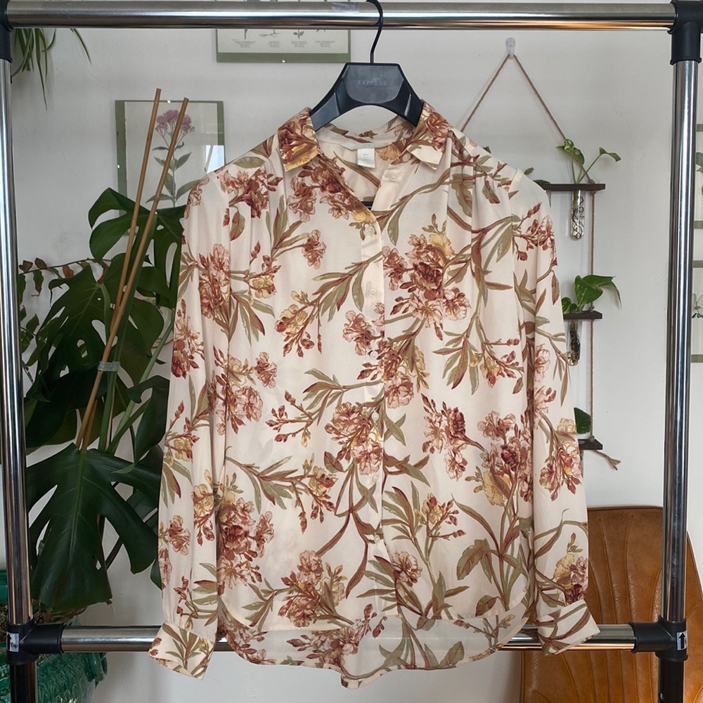 H&M Floral Buttondown
